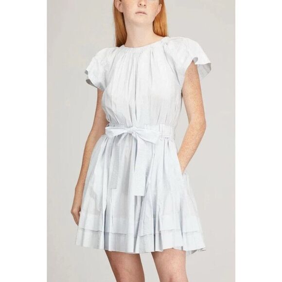 495.00 NWOT Ulla Johnson Mae Mini Dress Sea Glass Size 8 - Picture 1 of 3